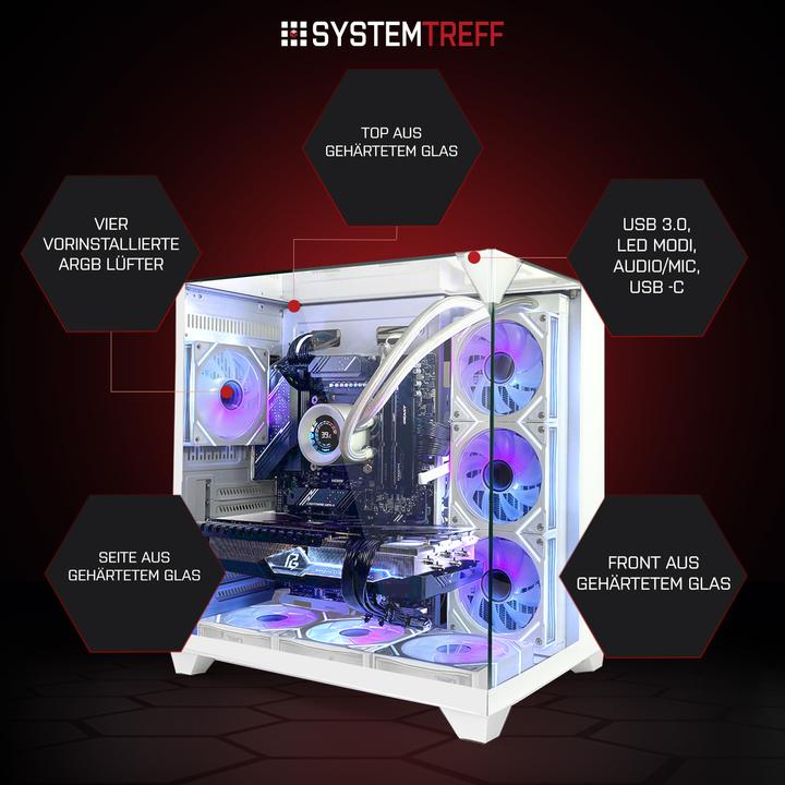Produktbild SYSTEMTREFF Gaming PC G255850 (2000 GB, 32 GB, AMD Ryzen 9 9900X, Radeon RX 9070 XT)