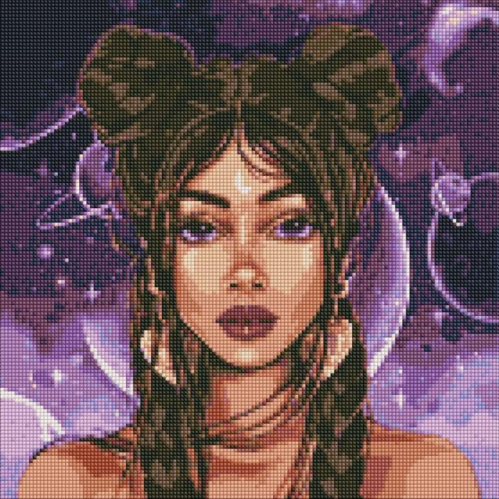 Ideyka Diamond Painting - Weltraum-Look mit Rahmen 40 x 40 cm