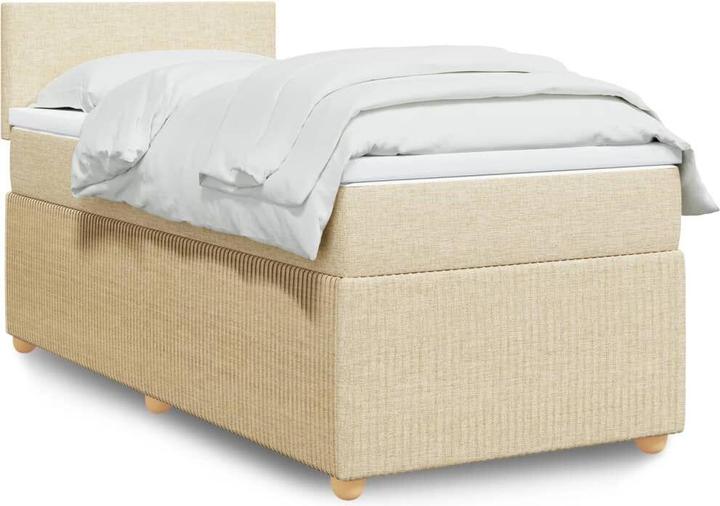 Produktbild VidaXL Bo x springbett mit Matratze 90 x 190 cm Stoff (90 x 190 cm, 90 x 190 cm)