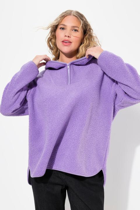 Produktbild Ulla Popken Teddypullover, Plüsch, Kapuze, Langarm (46, 48)
