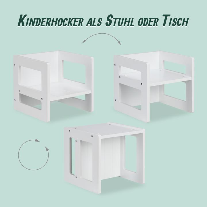Produktbild Relaxdays Wendbarer Sitzhocker für Kinder 2er Set (Kinderhocker)