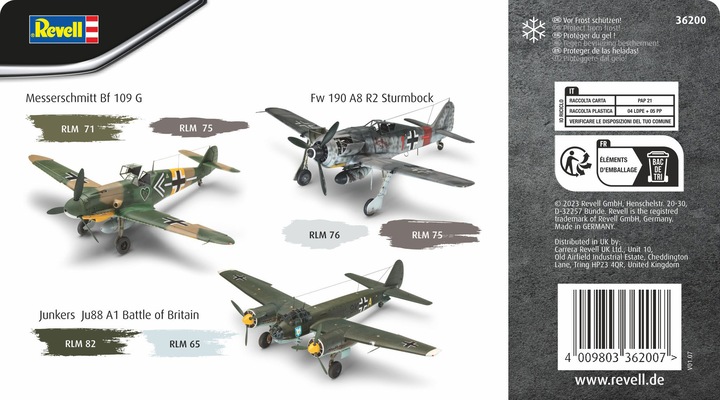 Actual product image Revell Model Color - German Aircraft WWII