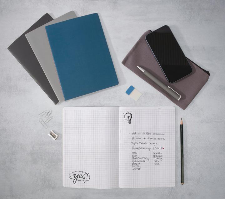 Actual product image Sigel 2 notebooks Linescape DIN A5 squared, dark grey, light grey softcover 68 pages (A5, Checked, Soft cover)