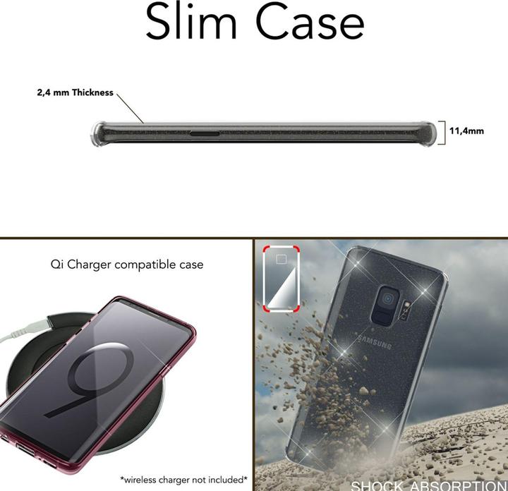 Image du produit Nalia Étui pour téléphone portable à paillettes (Samsung Galaxy S9+)