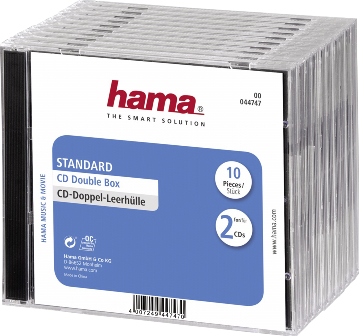 Hama CD Double Box 10er Jewel-Case