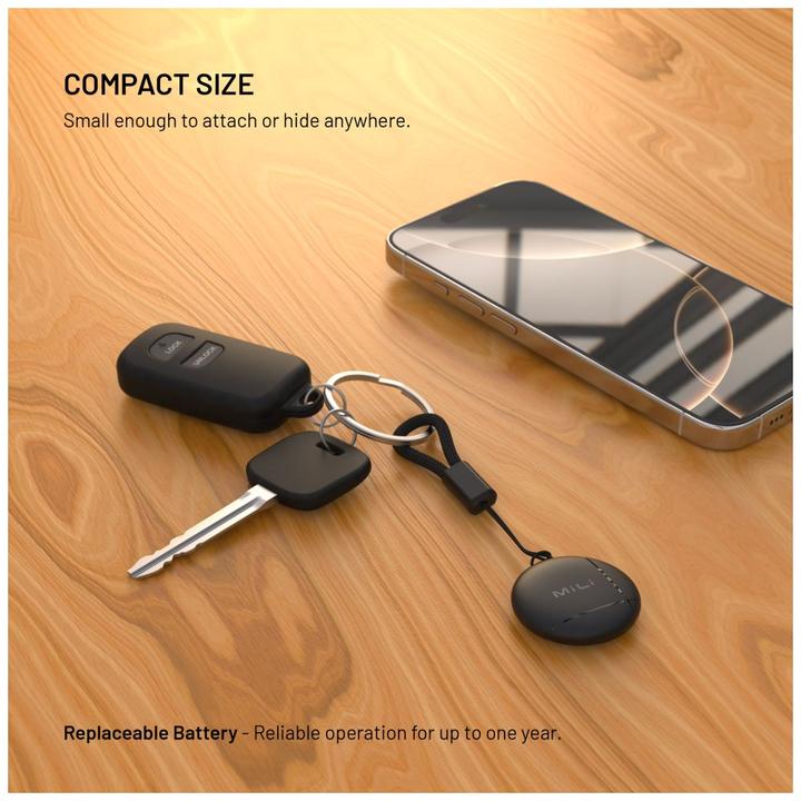 Actual product image Fixed LiTag with Find My and Find Hub support, black (Android, Apple, iOS)
