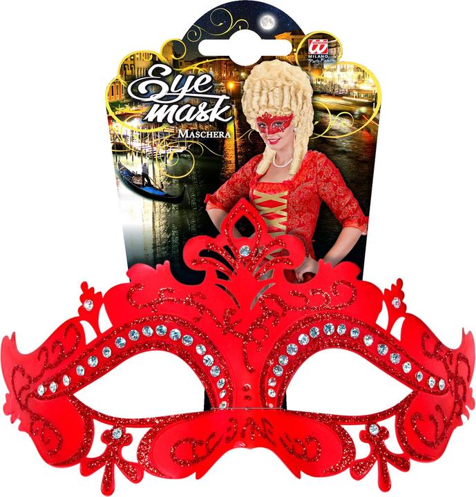Produktbild Widmann Maske Venedig Rot Und Strass