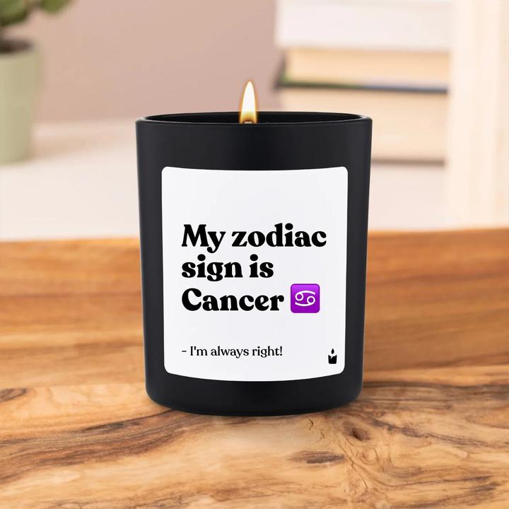 Image du produit Chatty Candles Duftkerze Woody My zodiac sign is Cancer - I'm always right!