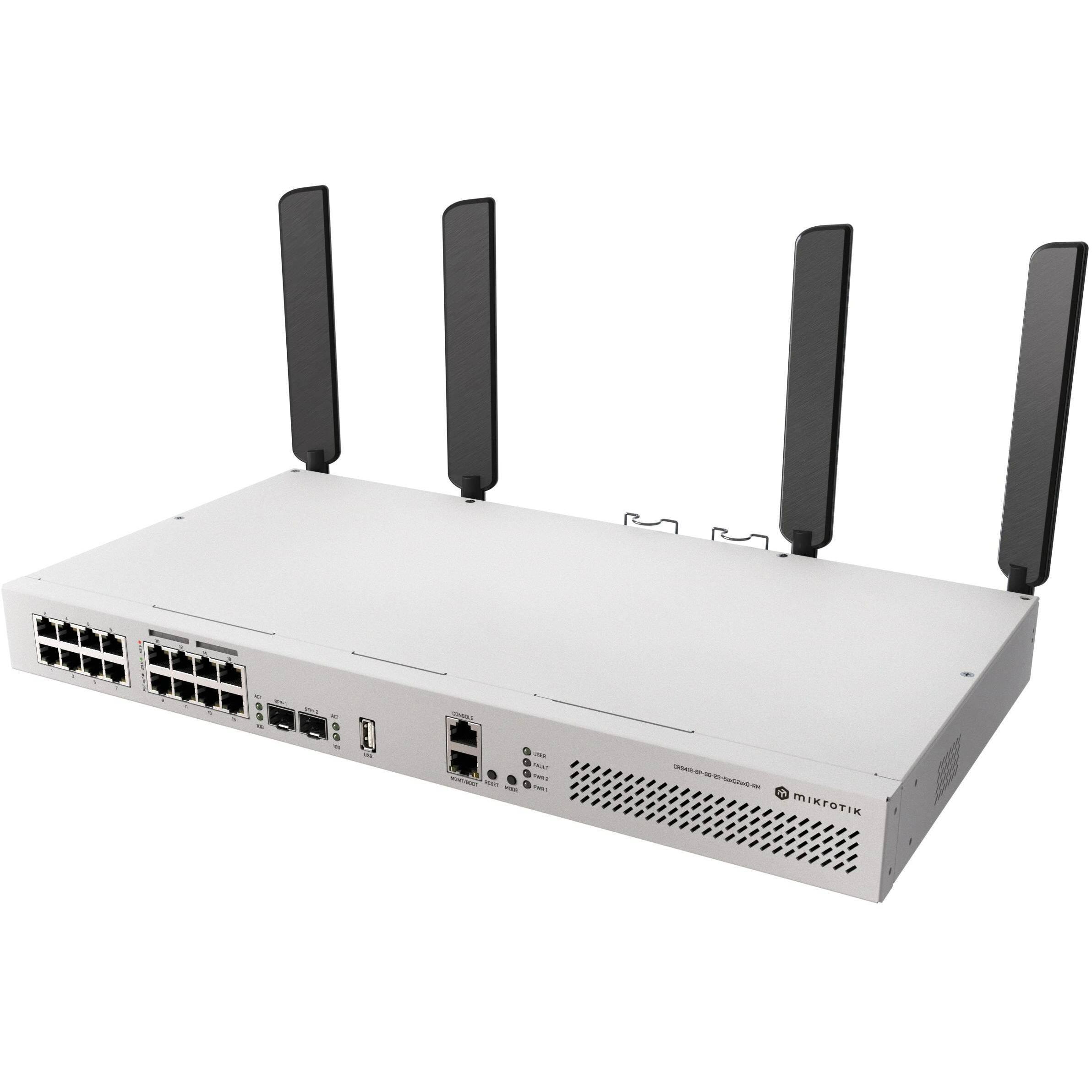 MikroTik CRS418-8P-8G-2S+5axQ2axQ-RM (18 porte), Switch di rete