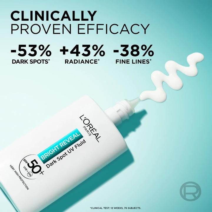 Image du produit L'Oréal Paris Fluide UV Bright Reveal Dark Spot (Crème solaire, SPF 50, 50 ml)