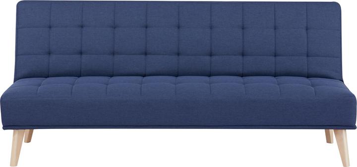 Produktbild En.Casa Schlafsofa Pukkila 180x86x81 cm Textil Dunkelblau (3-Sitzer)