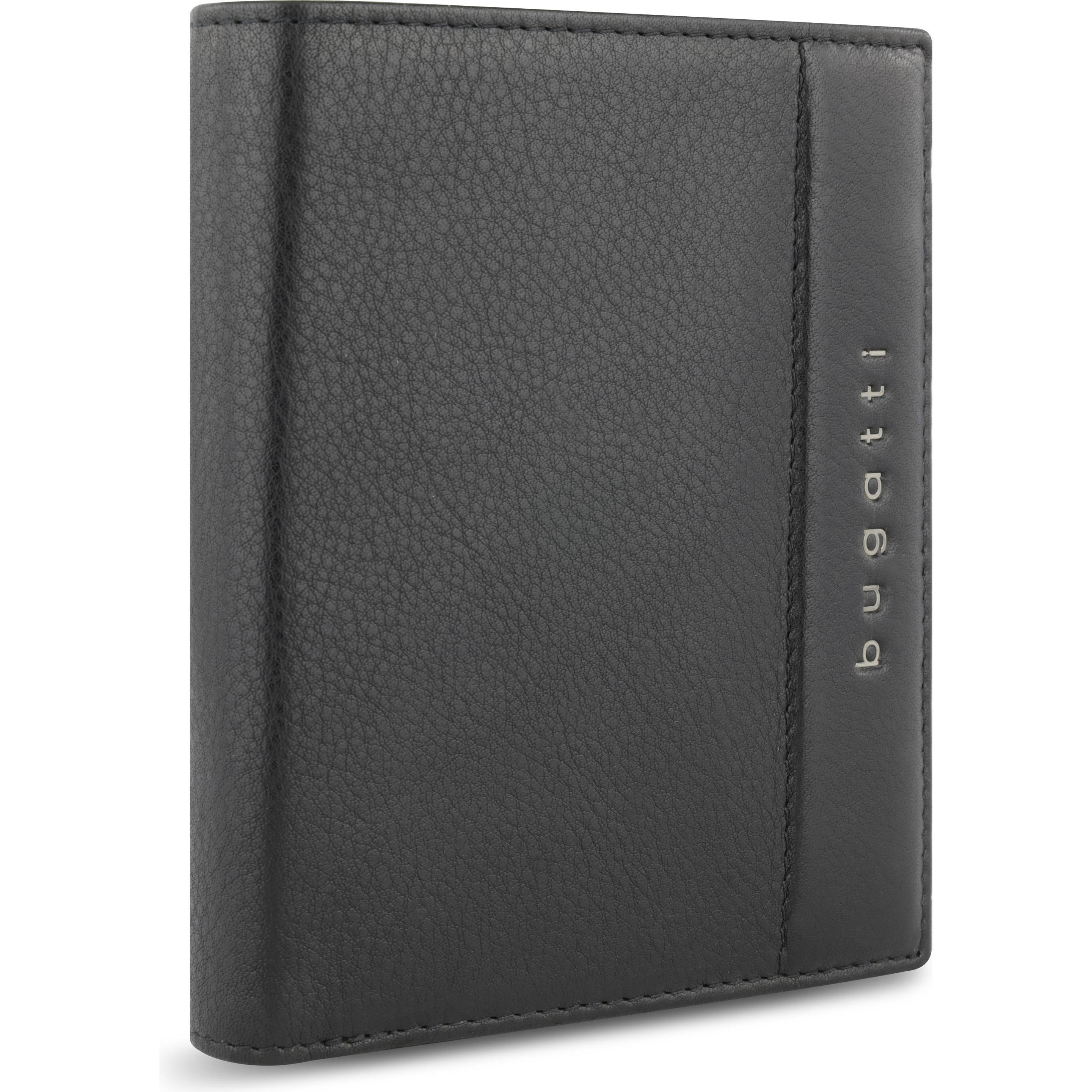 Bugatti, Herren, Portemonnaie, Geldbörse Nome Vertical Wallet with Flap II, Schwarz