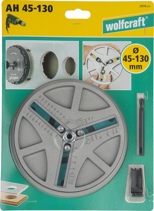 Image du produit wolfcraft Lochsäge verstellbar, Ø 45-130 mm (45 mm, 130 mm)