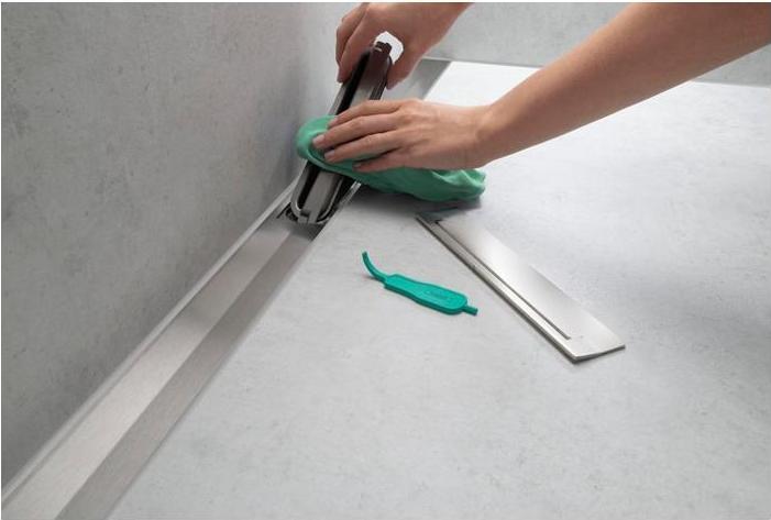 Produktbild hansgrohe HG Duschrinne RainDrain Flex kb. Wd-mon 1200mm edelstahl gebürstet (1200 mm)