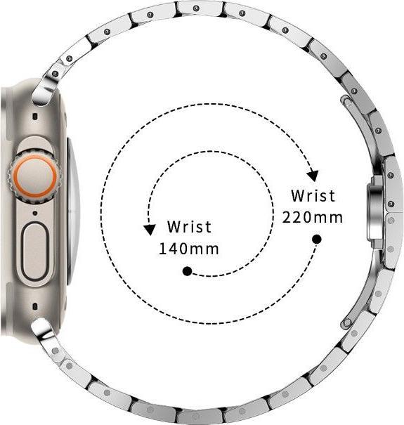 Produktbild MU Style OH Series Edelstahl Iron Man Ersatz Armband (20 mm, Edelstahl)