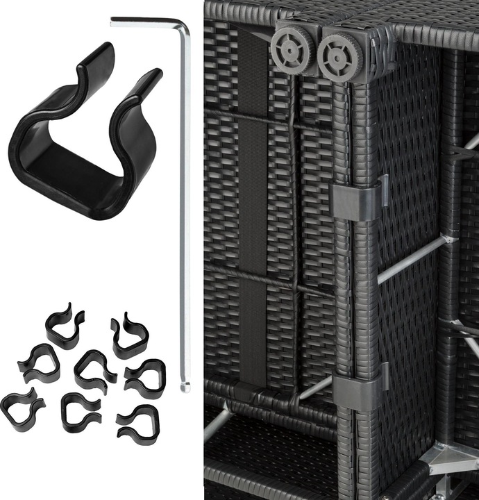 Immagine prodotto tectake set da giardino in rattan con telaio in alluminio, variante 2