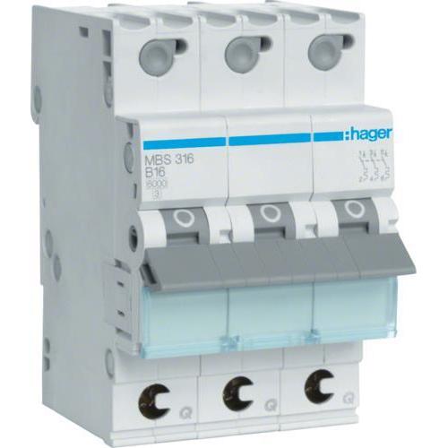 Thumbnail - Hager, Schutzschalter, BP 3module Stromunterbrecher