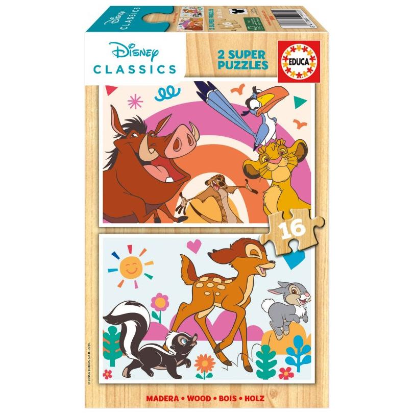 Educa 19981 Πάζλ 2×16Τεμ. Disney Animals (16 Teile)