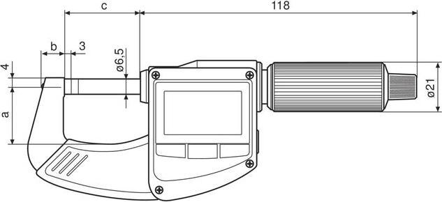 Produktbild Magni Mahr Bügelmessschraube IP65 Digital 125-150 mm mit Datenausgang USB/Digimatic 4157005 Micromar 40 EW (0.15 m)