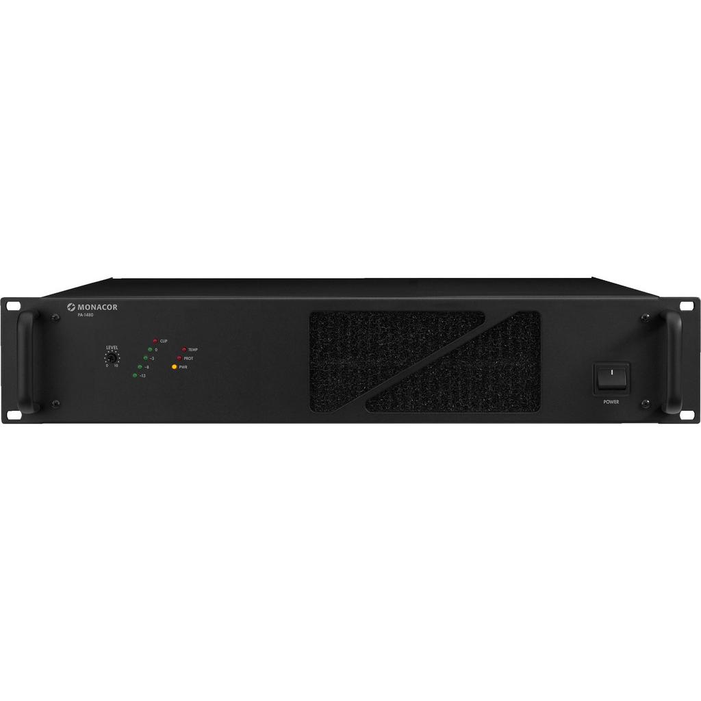 Monacor Amplificatore PA-1480 480 W ELA (Amplificatore), Amplificatore stereo, Nero
