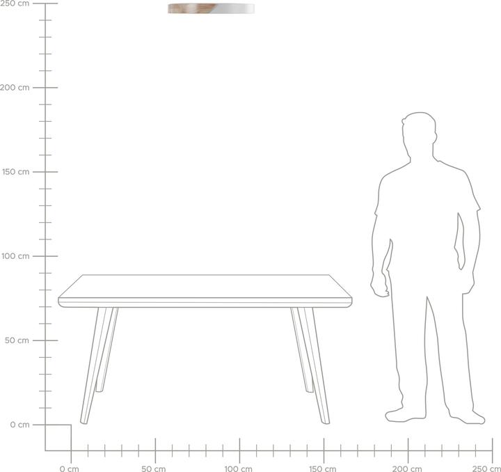 Produktbild Beliani Deckenleuchte LED weiss / heller Holzfarbton rund PATTANI (1400 lm)
