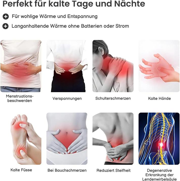 Produktbild Hermex Wärmegürtel- und Wärmflaschen-Set Handwärmer Bauchwärmer Heizflasche (0.80 l)