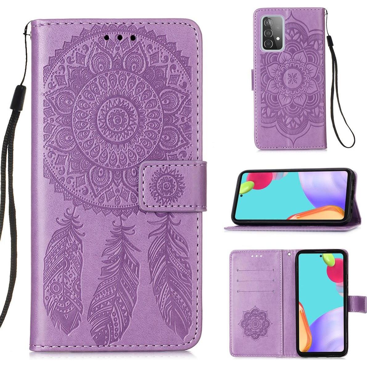 König Design Hülle Handy Schutz für Samsung Galaxy A52 4G 5G A52s Case Cover Tasche Violett (Samsung Galaxy A52, Samsung...