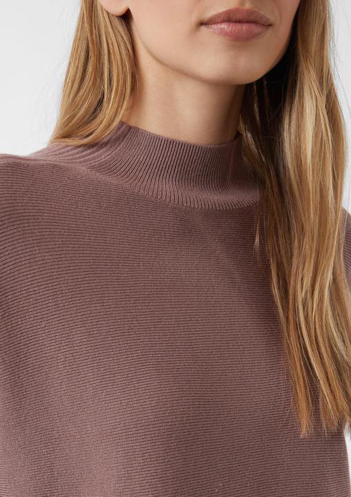 Actual product image Comma Strickpullover Viskosestretch-Pullover mit Rippdetails (32)