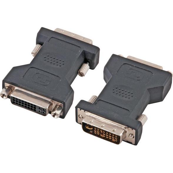 EFB Elektronik DVI-D Adapter 24+1 Stecker/24+5 Buchse (DVI), Data + Video Adapter, Schwarz