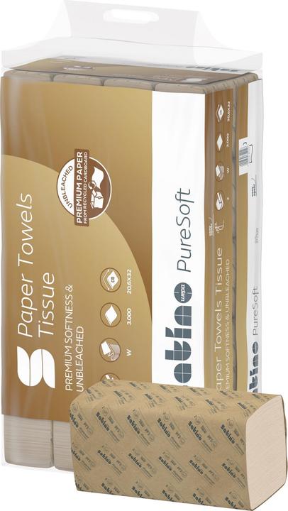 Produktbild Satino by Wepa Papierhandtuch 2lagig V-Falz 24x23cm Recycling beige 4.000 Blatt (20 x)