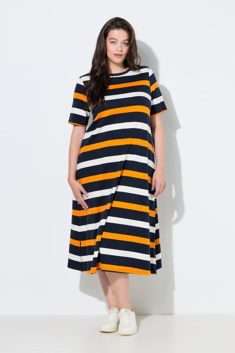 Produktbild Ulla Popken Midikleid, Ringel, Rundhals, Halbarm (42, 44)