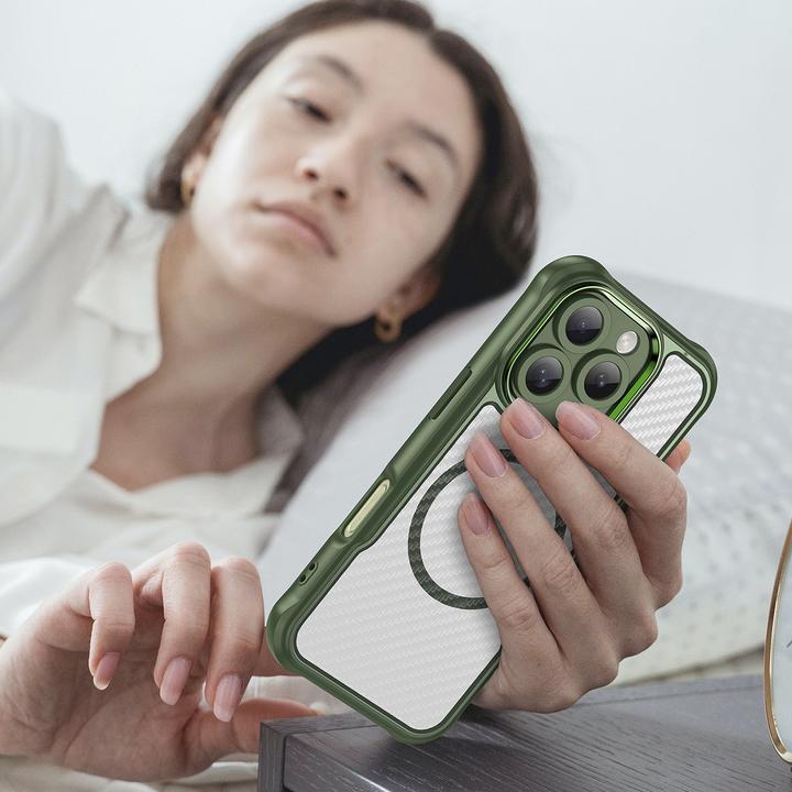 Immagine prodotto Hurtel Custodia in silicone MagSafe Leading Series per iPhone 16 Pro Max - Verde (Apple iPhone 16 Pro Max)