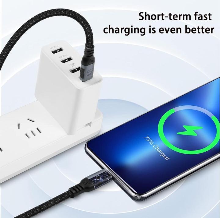 Actual product image PowerGuard USB-C cable USB4 Gen3x2 240W 50cm Data & Charge (0.50 m, USB 4.0)