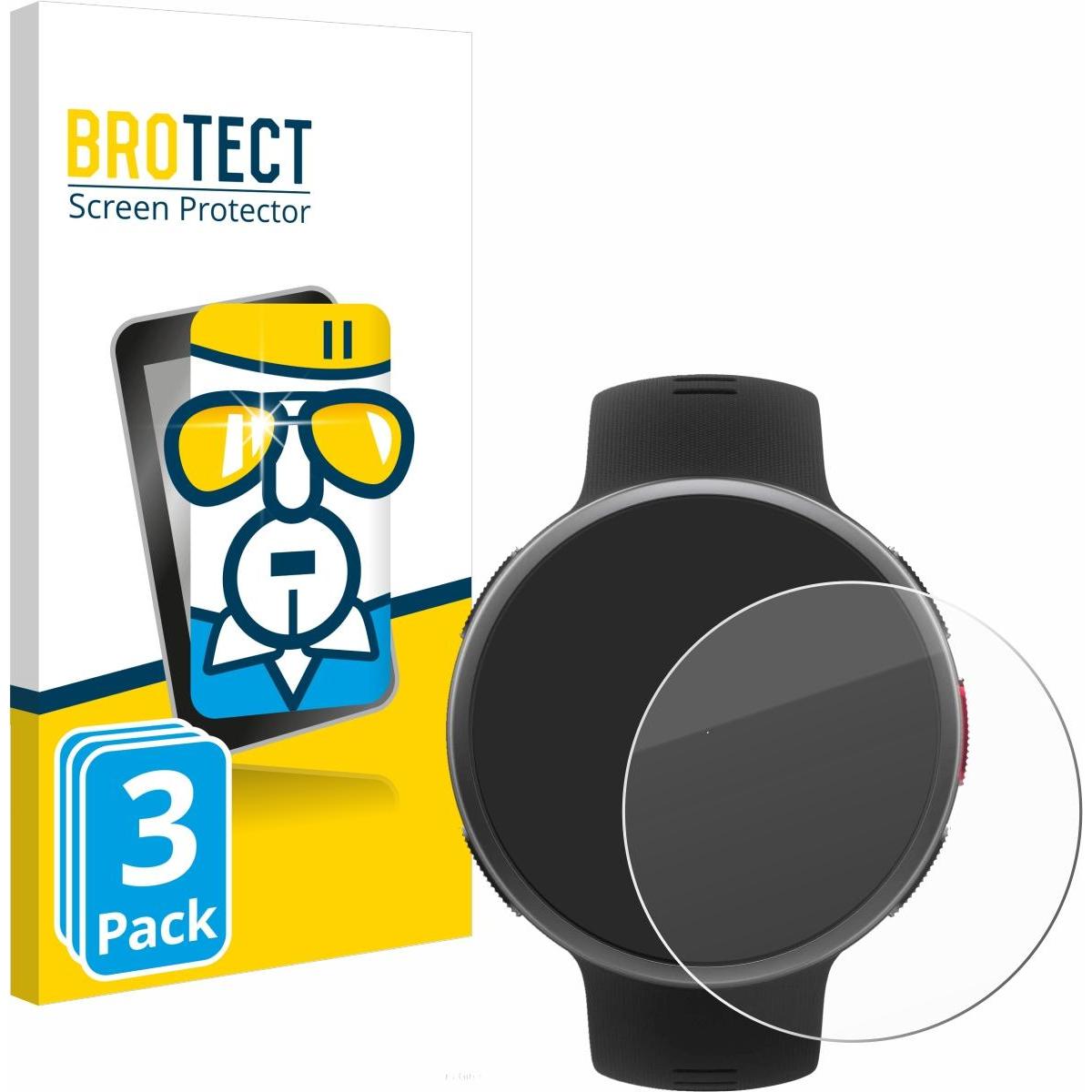 BROTECT Panzerglas Hartglas Displayschutz, Smartwatch Schutzfolie, Transparent