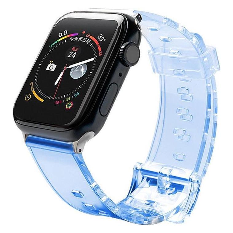 Hurtel Armband Licht Silikon Armband Armband Uhr Armband Watch 6/5/4/3/2 (44mm / 42mm) Blau (42 mm, 44 mm, TPU) (1404978613)