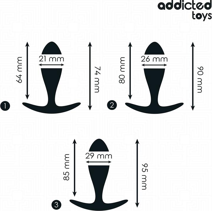 Actual product image Addicted toys - 3ER-SET ANALPLUG MODELL 2