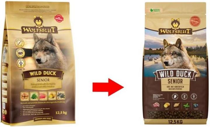 Actual product image Wolfsblut Wild Duck (Senior, 1 pcs., 12500 g)