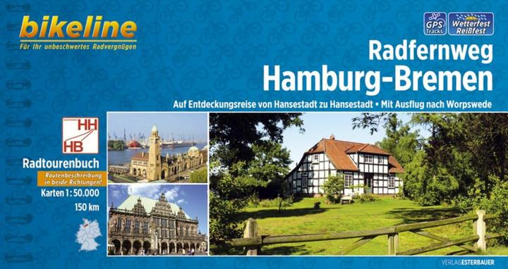 Produktbild Bikeline Radtourenbuch Radfernweg Hamburg-Bremen 50000 (Deutsch, Esterbauer Verlag, 2014)