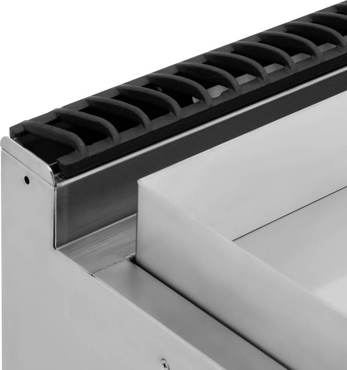 Produktbild Royal Catering Gas-Grillplatte Unterschrank 12 kW glatt Propan/LPG/Erdgas bis 300 °C Edelstahl