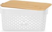 Produktbild Kinvara gelochte Mehrzweckbox mit kleinem weissen Bambusdec (17.50 cm)
