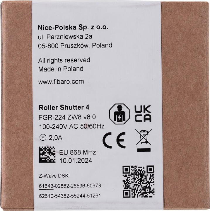 Immagine prodotto Fibaro Roller Shutter 4 (Cinghia per tapparelle)