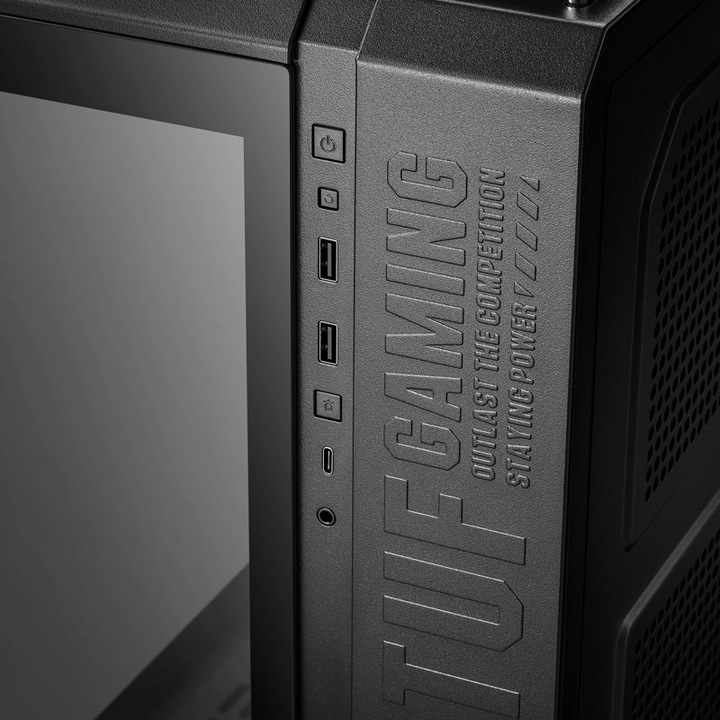 Actual product image ASUS Case TUF GT502 PLUS TG Gaming Black (Mini-ITX, mATX, ATX)