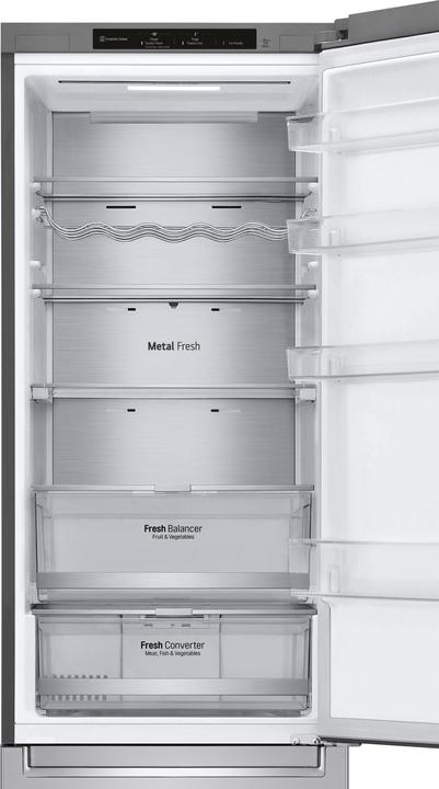 Produktbild LG GBB72NSVCN Kombinierter Kühlschrank, Klasse C, 384L, Weinregal, kein Frost, Edelstahl (419 l)