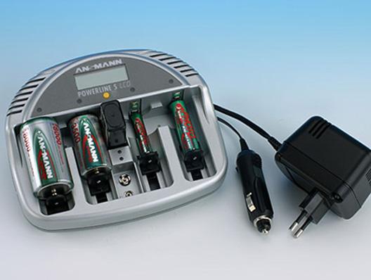 Actual product image Ansmann Powerline 5 LCD, charger with LCD display (1 pcs., AAA, C, AA, D, Chargers without battery)