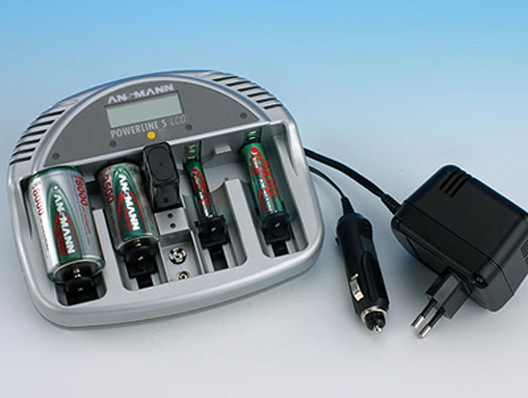 Produktbild Ansmann Powerline 5 LCD, Ladegerät mit LCD Display (1 Stk., AAA, C, AA, D, Ladegerät ohne Akku)