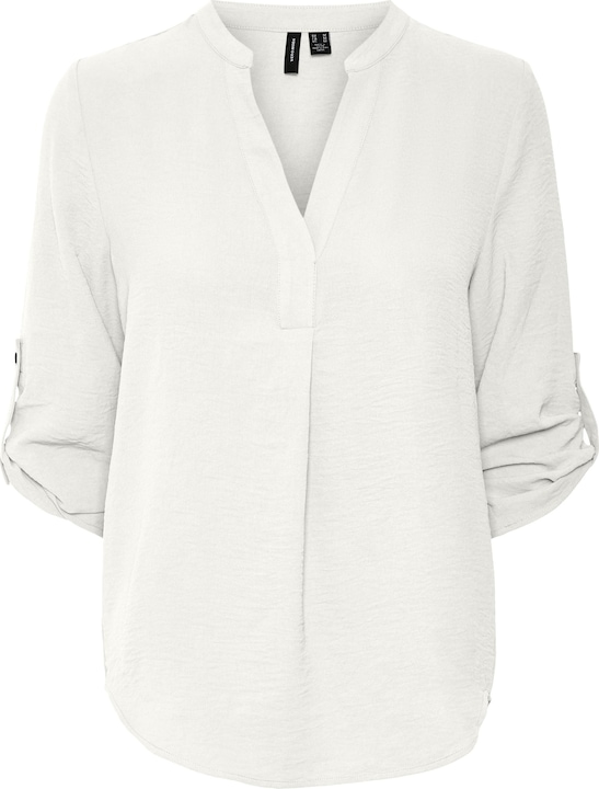 Vero Moda Normal geschnitten V-Ausschnitt Curve Umgeschlagene Ärmelbündchen Top Top