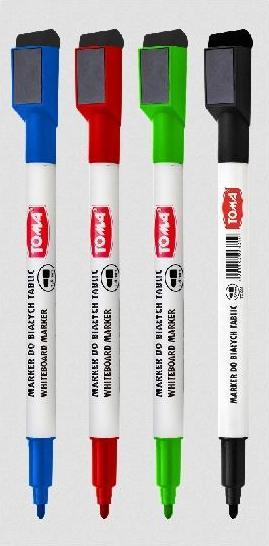 TOM Whiteboard-Marker 4 Farben + Magnet + Radiergummi – 265054