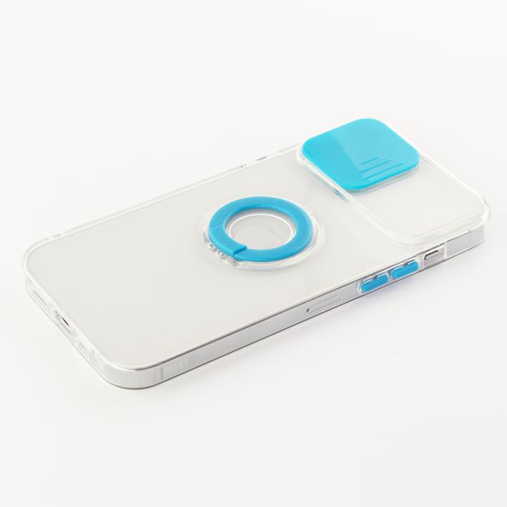 Produktbild PhoneLook Hülle mit Kamera-Slider und Ring blau (Apple iPhone 14 Pro Max)