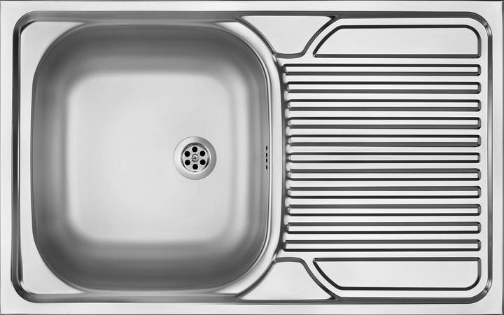 Actual product image No Name 1-bowl steel sink with drainer - support
