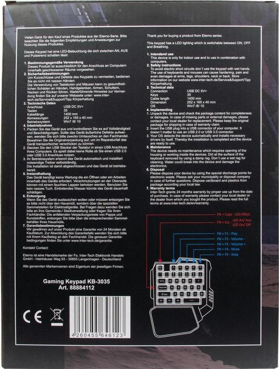Actual product image Intertech KB-3035 (Germany, Cable)